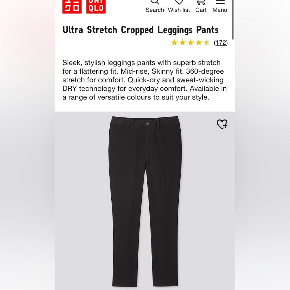 Uniqlo Womens crop legging
